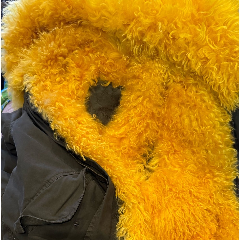 Mr. & Mrs. Italy Real lamb Fur lined hooded coat! - Picture 7 of 11